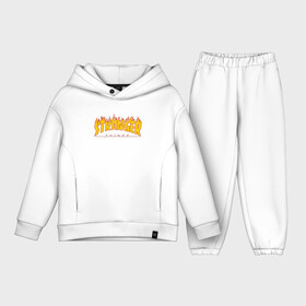 Детский костюм хлопок Oversize с принтом STRANGER THINGS в Ухте,  |  | 011 | eleven | season 3 | stranger things | stranger things season 3 | thrasher | одиннадцать | очень странные дела | очень странные дела 3 | очень странные дела 3 сезон | трэшер