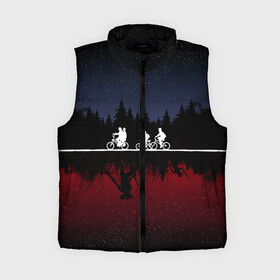 Женский жилет утепленный 3D с принтом Очень странные дела в Ухте,  |  | Тематика изображения на принте: 011 | eleven | season 3 | stranger things | stranger things season 3 | одиннадцать | очень странные дела | очень странные дела 3 | очень странные дела 3 сезон | очень странные дела 4 сезон