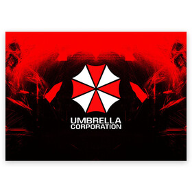Поздравительная открытка с принтом UMBRELLA CORP в Ухте, 100% бумага | плотность бумаги 280 г/м2, матовая, на обратной стороне линовка и место для марки
 | Тематика изображения на принте: ada wong | biohazard | leon | nemesis | project resistance | raccoon city | re | re3 | resident evil | resident evil 3 | rpd | stars | umbrella | ада вонг | амбрелла | немезис | ужасы
