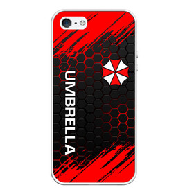 Чехол для iPhone 5/5S матовый с принтом UMBRELLA CORP в Ухте, Силикон | Область печати: задняя сторона чехла, без боковых панелей | Тематика изображения на принте: ada wong | biohazard | leon | nemesis | project resistance | raccoon city | re | re3 | resident evil | resident evil 3 | rpd | stars | umbrella | ада вонг | амбрелла | немезис | ужасы