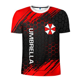 Мужская футболка 3D спортивная с принтом UMBRELLA CORP в Ухте, 100% полиэстер с улучшенными характеристиками | приталенный силуэт, круглая горловина, широкие плечи, сужается к линии бедра | ada wong | biohazard | leon | nemesis | project resistance | raccoon city | re | re3 | resident evil | resident evil 3 | rpd | stars | umbrella | ада вонг | амбрелла | немезис | ужасы