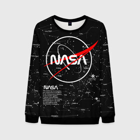 Мужской свитшот 3D с принтом NASA в Ухте, 100% полиэстер с мягким внутренним слоем | круглый вырез горловины, мягкая резинка на манжетах и поясе, свободная посадка по фигуре | nasa | астронавт | вселенная | звёздная карта | звёзды | космический | космонавт | космонавтика | космос | наса | ракета | шатл