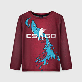 Детский лонгслив 3D с принтом Дух воды в Ухте, 100% полиэстер | длинные рукава, круглый вырез горловины, полуприлегающий силуэт
 | counter strike | cs | cs go | csgo | glock water elemental | water elemental | глок дух воды | дух воды | контр страйк | кс | кс го | кс го глок дух воды | ксго | скин дух воды