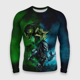 Мужской рашгард 3D с принтом PREDATOR в Ухте,  |  | aliens | avp | black | cinema | predator | кино | фильм хищник | фильмы | хищник | чёрный | чужой