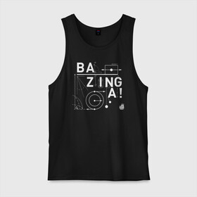 Мужская майка хлопок с принтом BAZINGA!   в Ухте, 100% хлопок |  | big bang theory | howard wolowitz | leonard hofstadter | penny | raj | sheldon cooper | stuart bloom | vdgerir | воловитц | леонард хофстедер | пэнни | радж | раджешь кутрапалли | тбв | теория большого взрыва | чак лорри | шелдон | шэл