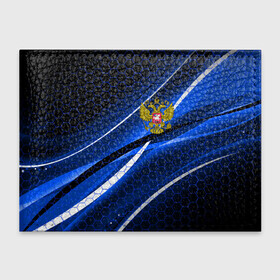 Обложка для студенческого билета с принтом РОССИЯ в Ухте, натуральная кожа | Размер: 11*8 см; Печать на всей внешней стороне | eagle | flag | russia | герб россии | двухглавый орёл | орёл | рашка | россия | флаг | флаг россии