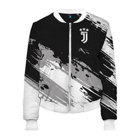 Женский бомбер 3D с принтом Juventus F.C. в Ухте, 100% полиэстер | застегивается на молнию, по бокам два кармана без застежек, мягкие манжеты, по низу бомбера и на воротнике — эластичная резинка | calcio | club | cr7 | cristiano ronaldo | dybala | football | full highlights | goals | italia | juventus | napoli | roma | serie a | белый | италия | клуб | форма | черный | ювентус