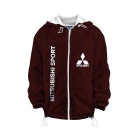 Детская куртка 3D с принтом MITSUBISHI CARBON в Ухте, 100% полиэстер | застежка — молния, подол и капюшон оформлены резинкой с фиксаторами, по бокам — два кармана без застежек, один потайной карман на груди, плотность верхнего слоя — 90 г/м2; плотность флисового подклада — 260 г/м2 | carbon | mitsubishi | sport | авто | автомобиль | карбон | лого | логотип | митсубиси | митсубиши | спорт | текстура