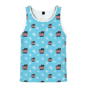 Мужская майка 3D с принтом Big Bang Theory logo в Ухте, 100% полиэстер | круглая горловина, приталенный силуэт, длина до линии бедра. Пройма и горловина окантованы тонкой бейкой | big bang theory | howard wolowitz | leonard hofstadter | penny | raj | sheldon cooper | stuart bloom | vdgerir | воловитц | леонард хофстедер | пэнни | радж | раджешь кутрапалли | тбв | теория большого взрыва | чак лорри | шелдон | шэл