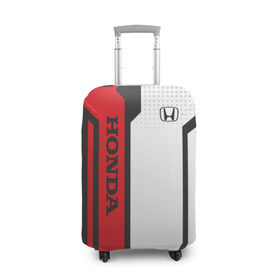 Чехол для чемодана 3D с принтом Honda Driver team в Ухте, 86% полиэфир, 14% спандекс | двустороннее нанесение принта, прорези для ручек и колес | driver | driver team | honda | honda team | racing | гонки | машины | тачки | хонда