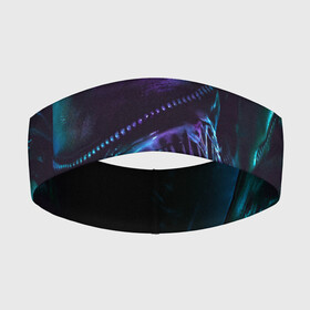 Повязка на голову 3D с принтом ЧУЖОЙ в Ухте,  |  | aliens | avp | black | cinema | predator | кино | фильм хищник | фильмы | хищник | чёрный | чужой