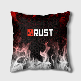 Подушка 3D с принтом RUST в Ухте, наволочка – 100% полиэстер, наполнитель – холлофайбер (легкий наполнитель, не вызывает аллергию). | состоит из подушки и наволочки. Наволочка на молнии, легко снимается для стирки | dayz | facepunch | rust | state of decay | survival | the forest | this war of mine | выживалка rust | раст