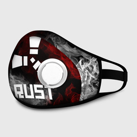 Маска из неопрена с принтом RUST в Ухте, неопрен 100% | Форма огибающая нос. Резинки для ушей с дополнительной резинкой на затылке. Клапан для выдоха для активного дыхания при занятиях спортом. Эластичный материал маски и окантовки для лучшего растяжения и прилегания маски.  | dayz | facepunch | rust | state of decay | survival | the forest | this war of mine | выживалка rust | раст