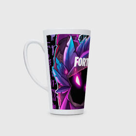 Кружка Латте с принтом FORTNITE. в Ухте, Белая керамика | Объем 480 мл; Высота 150 мм; Диаметр 90 мм | fortnite | fortnite 2 | fortnite x | marshmello | маршмелло | фортнайт | фортнайт 2 | фортнайт глава 2