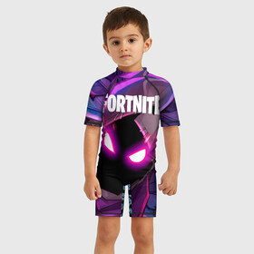 Детский купальный костюм 3D с принтом FORTNITE. в Ухте, Полиэстер 85%, Спандекс 15% | застежка на молнии на спине | fortnite | fortnite 2 | fortnite x | marshmello | маршмелло | фортнайт | фортнайт 2 | фортнайт глава 2