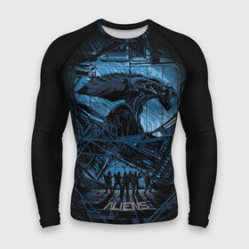 Мужской рашгард 3D с принтом ЧУЖОЙ в Ухте,  |  | aliens | avp | black | cinema | predator | кино | фильм хищник | фильмы | хищник | чёрный | чужой