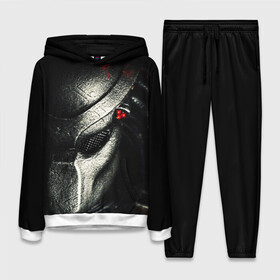 Женский костюм 3D (с толстовкой) с принтом PREDATOR в Ухте,  |  | aliens | avp | black | cinema | predator | кино | фильм хищник | фильмы | хищник | чёрный | чужой