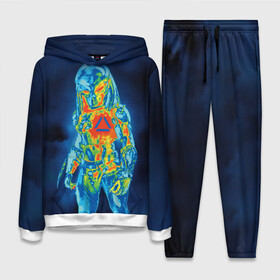 Женский костюм 3D (с толстовкой) с принтом PREDATOR в Ухте,  |  | aliens | avp | black | cinema | predator | кино | фильм хищник | фильмы | хищник | чёрный | чужой