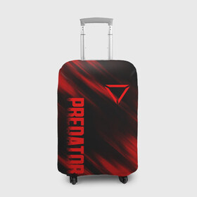 Чехол для чемодана 3D с принтом PREDATOR в Ухте, 86% полиэфир, 14% спандекс | двустороннее нанесение принта, прорези для ручек и колес | aliens | avp | black | cinema | predator | кино | фильм хищник | фильмы | хищник | чёрный | чужой