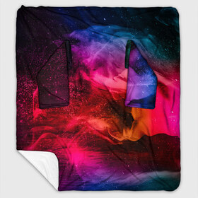 Плед с рукавами с принтом ЦВЕТНОЙ ДЫМ в Ухте, 100% полиэстер | Закругленные углы, все края обработаны. Ткань не мнется и не растягивается. Размер 170*145 | abstraction | geometry | hexagon | neon | paints | smoke | stripes | texture | triangle | waves | абстракция | брызги | геометрия | дым | краски | неон | неоновый | соты | текстура