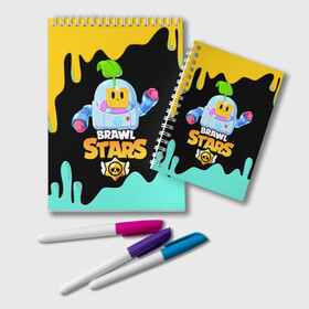 Блокнот BRAWL STARS SPROUT: в Ухте, 100% бумага | 48 листов, плотность листов — 60 г/м2, плотность картонной обложки — 250 г/м2. Листы скреплены удобной пружинной спиралью. Цвет линий — светло-серый
 | 8 bit | brawl stars | brawl stars sprout | crow | leon | leon shark | max | mr.p | sally leon | shark | sprout | tara | werewolf leon | берли | бравл старс | ворон | макс | оборотень | спроут | тара