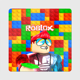Магнит виниловый Квадрат с принтом ROBLOX [3] в Ухте, полимерный материал с магнитным слоем | размер 9*9 см, закругленные углы | box | lego | minecraft | roblox | роблокс