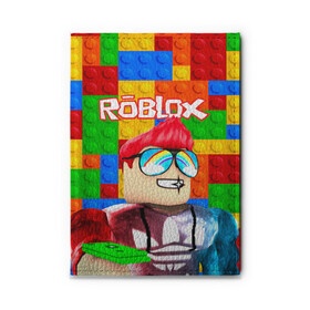 Обложка для автодокументов с принтом ROBLOX [3] в Ухте, натуральная кожа |  размер 19,9*13 см; внутри 4 больших “конверта” для документов и один маленький отдел — туда идеально встанут права | box | lego | minecraft | roblox | роблокс