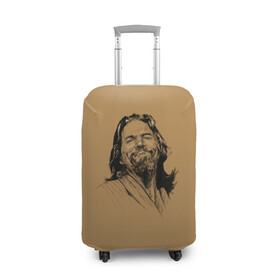 Чехол для чемодана 3D с принтом The Big L в Ухте, 86% полиэфир, 14% спандекс | двустороннее нанесение принта, прорези для ручек и колес | abide | dude | lebowski | большой лебовски | чувак