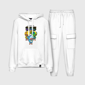 Женский костюм хлопок (с толстовкой) с принтом Brawl Stars Leon Trio в Ухте,  |  | 3 леона | brawl stars | brawl stars leon | leon | leon green | leon sally | leon shark | бравл старс | леон | леон акула | леон огонь | леон салли | леон старс | леоны