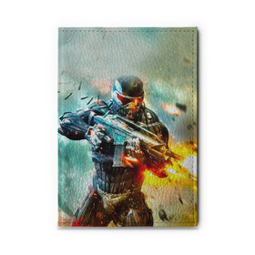 Обложка для автодокументов с принтом CRYSIS в Ухте, натуральная кожа |  размер 19,9*13 см; внутри 4 больших “конверта” для документов и один маленький отдел — туда идеально встанут права | cros | cross | crysis | crysis remastered | game | игра | крайсис