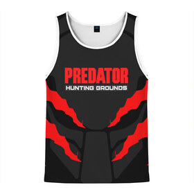 Мужская майка 3D с принтом PREDATORHUNTING GROUNDS в Ухте, 100% полиэстер | круглая горловина, приталенный силуэт, длина до линии бедра. Пройма и горловина окантованы тонкой бейкой | predator hunting grounds | predator. | охотничьи угодья | чужой против хищника