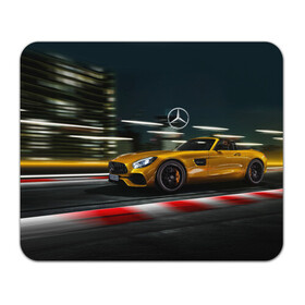 Коврик для мышки прямоугольный с принтом Night в Ухте, натуральный каучук | размер 230 х 185 мм; запечатка лицевой стороны | Тематика изображения на принте: amg | car | city | germany | mercedes | night | power | prestige | road | speed | автомобиль | германия | город | дорога | мерседес | мощь | ночь | престиж | скорость