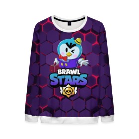 Мужской свитшот 3D с принтом Brawl Stars Mr. P в Ухте, 100% полиэстер с мягким внутренним слоем | круглый вырез горловины, мягкая резинка на манжетах и поясе, свободная посадка по фигуре | brawl stars | brawl stars mr. p | brawl stars ms p | mister p | mister p. | mr p | mr. p | бравл старс | мистер п | мистер п. | пингвин бравл старс | пингвин из бравл старс
