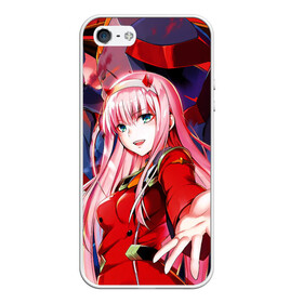 Чехол для iPhone 5/5S матовый DARLING IN THE FRANXX: в Ухте, Силикон | Область печати: задняя сторона чехла, без боковых панелей | 02 | anime | darling in the franxx | hiro | manga | zero two | аниме | любимый во франксе | манга | милый во франксе | ноль два | хиро