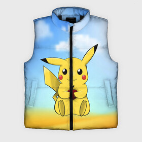 Мужской жилет утепленный 3D с принтом Пикачу в Ухте,  |  | pikachu | pokemon | аниме | зверек | мультик | мультфильм | пика | пикачу | покемон | покемоны