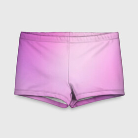 Детские купальные плавки 3D с принтом Нежный фиолет в Ухте, Полиэстер 85%, Спандекс 15% | Слитный крой, подклад по переду изделия, узкие бретели | нежный цвет | плавный переход | розовый | фиолетовый