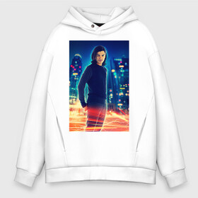 Мужское худи Oversize хлопок с принтом Cisco Ramon в Ухте, френч-терри — 70% хлопок, 30% полиэстер. Мягкий теплый начес внутри —100% хлопок | боковые карманы, эластичные манжеты и нижняя кромка, капюшон на магнитной кнопке | Тематика изображения на принте: cisco ramon | the flash | vdzabma | флэш | циско рамон