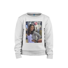 Детский свитшот хлопок с принтом Iris West в Ухте, 100% хлопок | круглый вырез горловины, эластичные манжеты, пояс и воротник | Тематика изображения на принте: iris west | the flash | vdzabma | айрис уэст | флэш