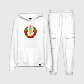 Женский костюм хлопок (с толстовкой) с принтом СССР в Ухте,  |  | 9 | 9 мая | may 9 | nine | ussr | victory day | великая отечественная война | вов | георгиевская лента | победа | праздник | серп и молот | ссср