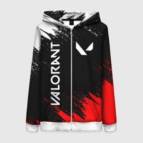 Женская толстовка 3D на молнии с принтом VALORANT в Ухте, 100% полиэстер | длина до линии бедра, манжеты и пояс оформлены мягкой тканевой резинкой, двухслойный капюшон со шнурком для регулировки, спереди молния, по бокам два кармана | breach | cs go | cypher | jett | league of legends | legends of runeterra | lol | omen | overwatch | phoenix | riot | riot games | sage | sona | sova | valorant | viper | валорант | кс го | лига легенд | лол
