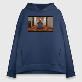 Женское худи Oversize хлопок с принтом The Shining в Ухте, френч-терри — 70% хлопок, 30% полиэстер. Мягкий теплый начес внутри —100% хлопок | боковые карманы, эластичные манжеты и нижняя кромка, капюшон на магнитной кнопке | the shining | vdosadir | сияние | стэнли кубрик