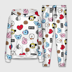 Женский костюм 3D (с толстовкой) с принтом BTS | БТС | BANGTAN BOYS | BT21 в Ухте,  |  | bangtan boys | bt21 | bts | бтс