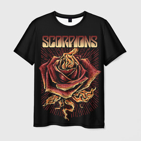 Мужская футболка 3D с принтом Scorpions в Ухте, 100% полиэфир | прямой крой, круглый вырез горловины, длина до линии бедер | klaus meine | live in munich | return to forever | rock music | scorpions | you like | клаус майне | маттиас ябс | рудольф шенкер | скорпионз