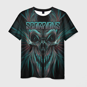 Мужская футболка 3D с принтом Scorpions в Ухте, 100% полиэфир | прямой крой, круглый вырез горловины, длина до линии бедер | klaus meine | live in munich | return to forever | rock music | scorpions | you like | клаус майне | маттиас ябс | рудольф шенкер | скорпионз