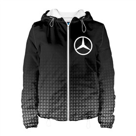 Женская куртка 3D с принтом MERCEDES-BENZ AMG в Ухте, ткань верха — 100% полиэстер, подклад — флис | прямой крой, подол и капюшон оформлены резинкой с фиксаторами, два кармана без застежек по бокам, один большой потайной карман на груди. Карман на груди застегивается на липучку | amg | auto | brabus | mercedes | sport | авто | автомобиль | автомобильные | амг | брабус | бренд | марка | машины | мерседес | спорт