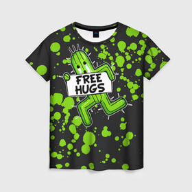 Женская футболка 3D с принтом FREE HUGS в Ухте, 100% полиэфир ( синтетическое хлопкоподобное полотно) | прямой крой, круглый вырез горловины, длина до линии бедер | 7 remake | aerith | fantasy | ff7 | final | ps4 | red | shinra | square enix | vii remake | vii ремейк | айрис | последняя | ред | фантазия | фф7 | шинра
