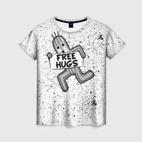 Женская футболка 3D с принтом FREE HUGS в Ухте, 100% полиэфир ( синтетическое хлопкоподобное полотно) | прямой крой, круглый вырез горловины, длина до линии бедер | 7 remake | aerith | fantasy | ff7 | final | ps4 | red | shinra | square enix | vii remake | vii ремейк | айрис | последняя | ред | фантазия | фф7 | шинра