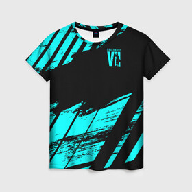 Женская футболка 3D с принтом Final Fantasy Cloud в Ухте, 100% полиэфир ( синтетическое хлопкоподобное полотно) | прямой крой, круглый вырез горловины, длина до линии бедер | 7 remake | fantasy | ff7 | final | ps4 | red | shinra | square enix | vii remake | vii ремейк | айрис | последняя | ред | файнал | фантазия | фф7 | шинра