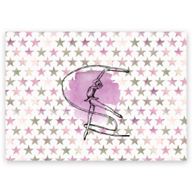 Поздравительная открытка с принтом gymnastics в Ухте, 100% бумага | плотность бумаги 280 г/м2, матовая, на обратной стороне линовка и место для марки
 | Тематика изображения на принте: gymnastics | гимнастика | художественная гимнастика