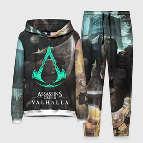 Мужской костюм 3D (с толстовкой) с принтом ASSASSINS CREED VALHALLA в Ухте,  |  | Тематика изображения на принте: s creed | ассасин | ассасин крид. | скандинавия